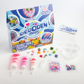 Decoden Magic Trinket Box Creator Kit - Kawaii Craft Kits for Kids - Decoden Cream Puffy Glue Set - Girls Birthday Presents - Arts and Crafts Toys for Children