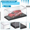 Singhoow 4 Pcs Clear Model Cars Display Case 4.17 x