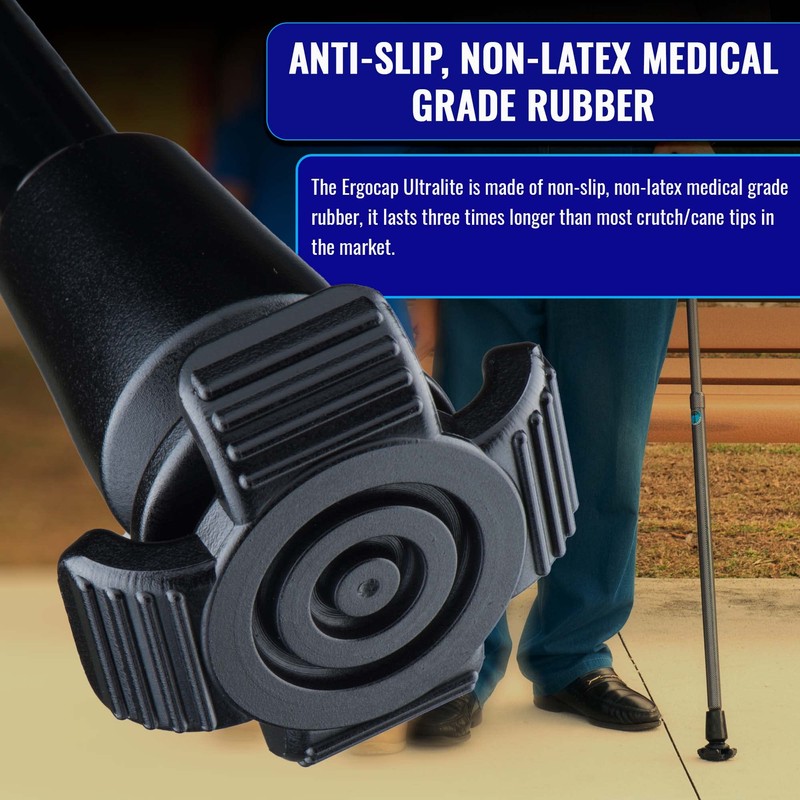 Ergocap® Ultralite Cane Rubber Tip (1 Unit-Universal for Canes)