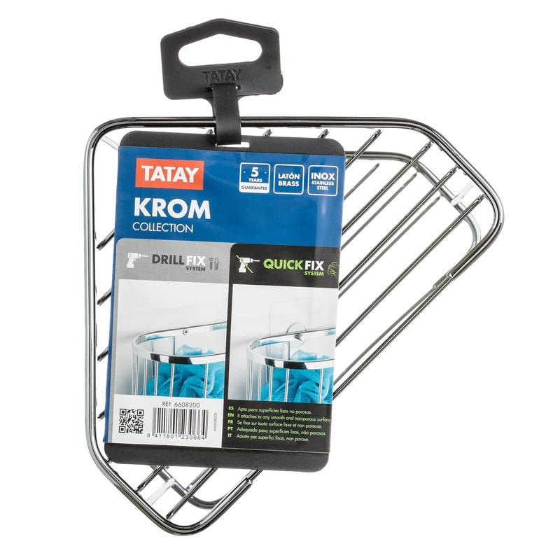 Tatay Krom Shower Shelf 2 Heights 100% Stainless Steel Brass
