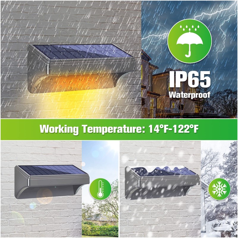 Bridika Solar Fence Lights, Fence Lights Fence Solar Lights Outdoor