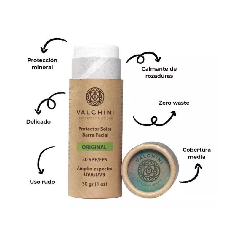Valchini Protector Solar Barra Facial Original FPS 30 Blanco