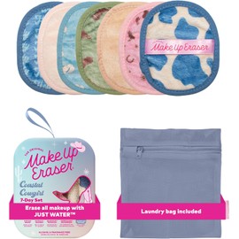 Make Up Eraser Toallitas desmaquillantes Coastal Cowgirl 7-Day Set borra todo el maquillaje con solo agua, incluyendo rímel impermeable, delineador, base, lápiz labial y mucho más