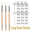 Findartle Round Pointed Bristle Paint Brushes With Long Wood Handle