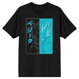 Dragon Ball Z Super Two-Toned Anime Men's Black T-Shirt-4XL
