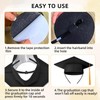 LQTSLFM Bachelor Hat Headband, Graduation Hat Headband Insert, Black, Graduation