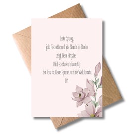 WBdesignz Greeting Card for Dancers and Dancers with Envelope - Ballerina Dance Encouragement Appreciation Motivation Recognition Movement (DIN A6)