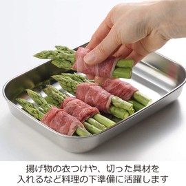 Oaks TN1384 Japanese Storage Stainless Steel Bat Set with Lid, Set of 3, Mesh Included, Small, Silver