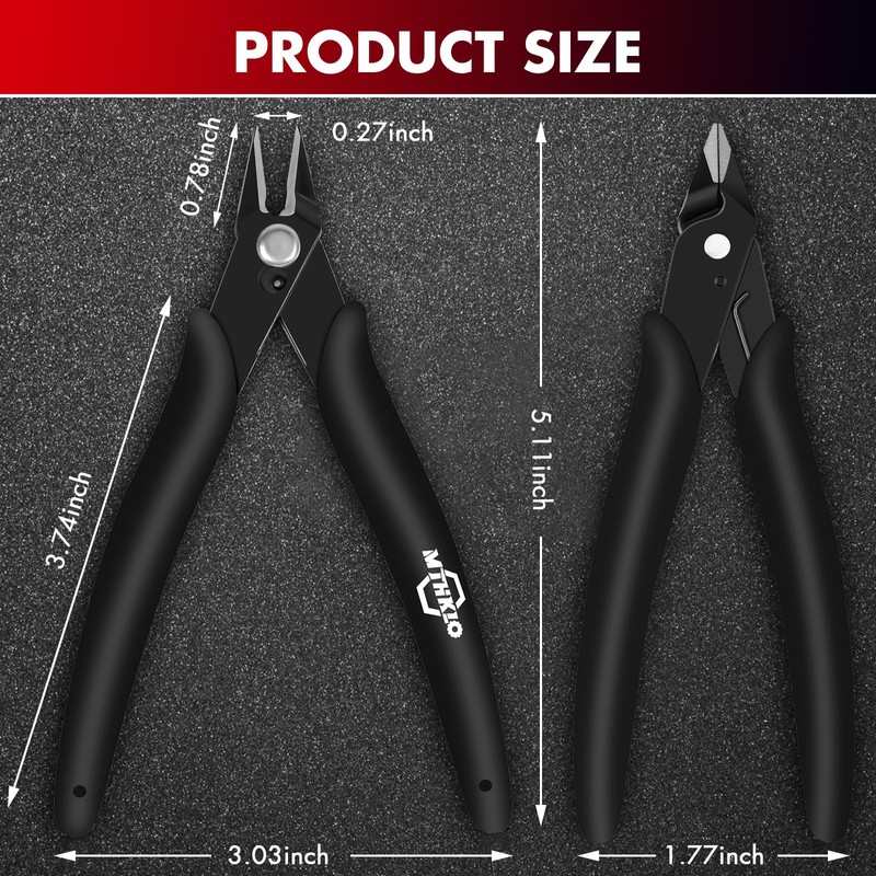 MTHKLO Wire Cutter Precision Diagonal Plier Tool Side Cutting for