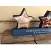 AGD Patriotic Decor - Count Blessings Treasure Your Freedom Star
