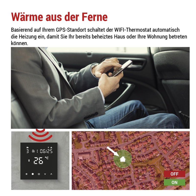 EMOS GoSmart WiFi Room Thermostat for Underfloor Heating with App
