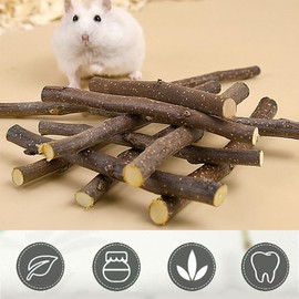 Kleintiere Kauspielzeug,Timothy Heu Sticks,Kaninchen Kauspielzeug,Apfel Kaustangen,Zähneknirschspielzeug,Timothy Heu Sticks für Kaninchen,Meerschweinchen,Hamster,Chinchilla,Häschen Leckerli,50pcs