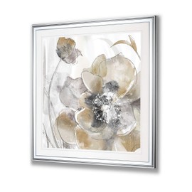 Taupe Spring Poppy I Flower Art Framed Contemporary Artwork Landscape Painting Giclee Canvas Prints Home Wall Decor