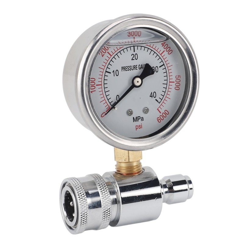 Pressure Washer Gauge 6000psi High Pressure 3/8in Quick Connect Parts