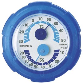 EMPEX ( Enpekkusu ) temperature and hygrometer Shukure mini temperature and humidity meter TM-2386 Clear Blue