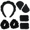 Set 7 en 1 AGTOWM en negro: diadema nube ergonómica,