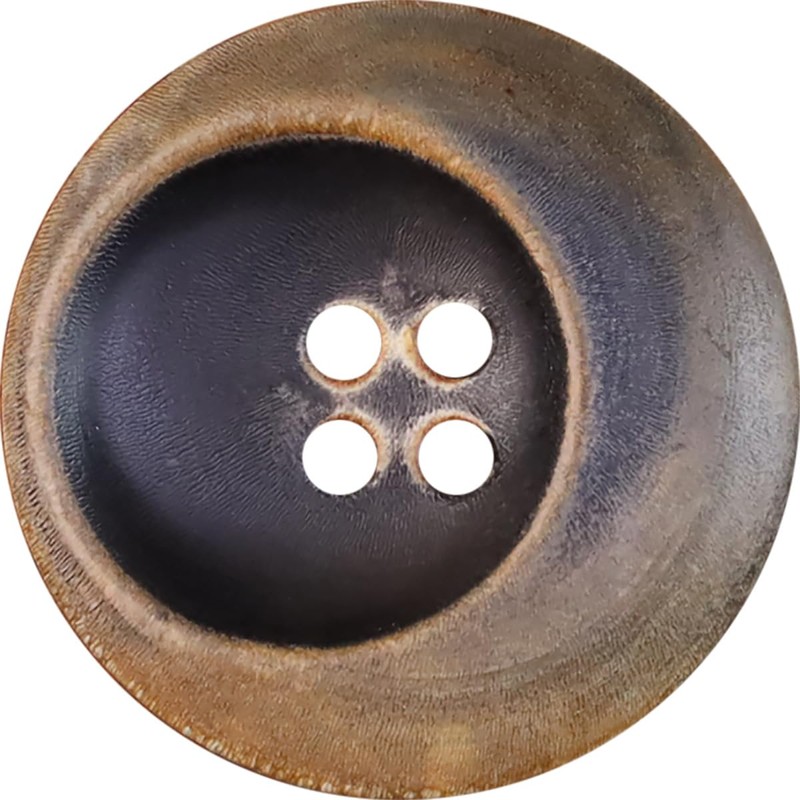 20/25mm Blackened Horn Buttons - Crescent Moon Buttons for Suede