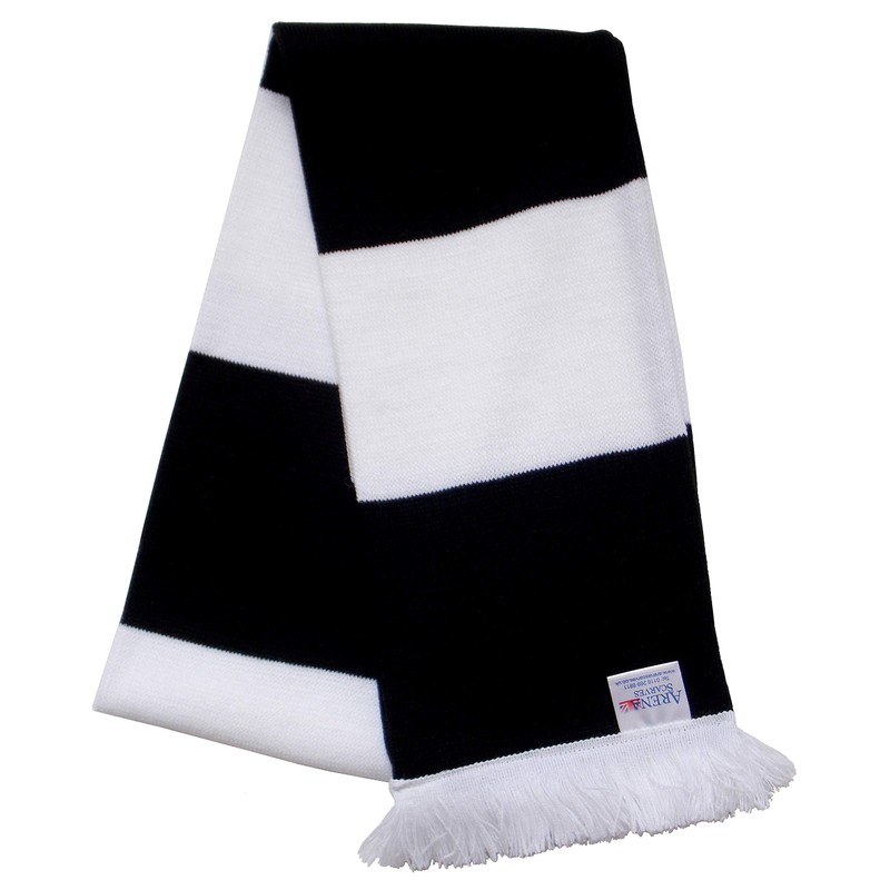 Newcastle United Supporters Black and White Retro Style Scarf