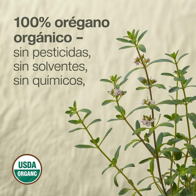 Nature's Blessings Aceite de Orégano 100% Orgánico, 80% Carvacrol, Grado