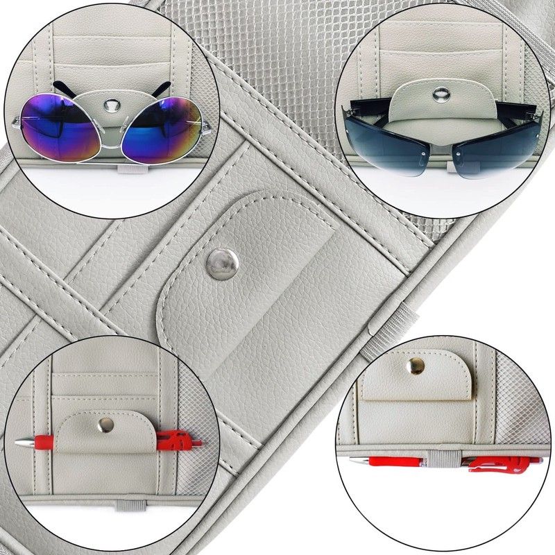 Qitdathn Car Sun Visor Organier Truck SUV Sun Visor Storage
