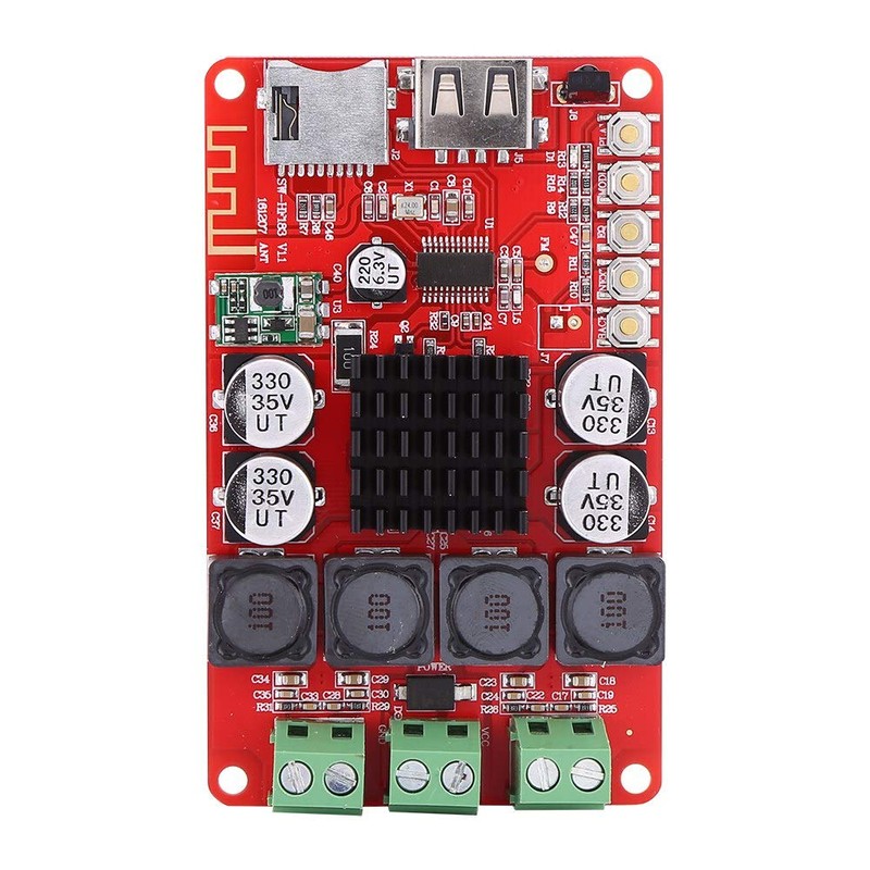 Hilitand 50W + 50W Portable TF Card Audio Receiver Amplifier