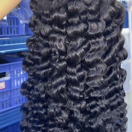 Raw Cambodian Raw Hair Bundles Thick Full End Single Donor Virgin Hairstyle: Body Wave, color: Black, Stretched Length: 16 Inches