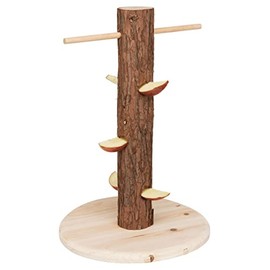 TRIXIE 61199 Rabbit Bark Wood Feeder Diameter 25 x 36 cm