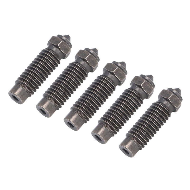 5PCS 0.4mm Nozzles M6 Thread 1.75mm Filament Hardened Steel Nozzle