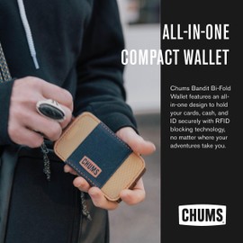 Chums Bandit Bi-Fold Wallet – Slim RFID Wallet for Men & Women, Reversible Card, ID & Money Holder (Daybreak)