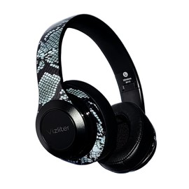 Vizliter - Auriculares Bluetooth TWS Deep Bass Wireless Over-Ear 5.0 con micrófono integrado luces LED, cancelación de ruido (serpiente)