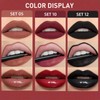 3 Stück Schwarzer Lippenstift Set Matt Lipgloss Lipliner Schwarz Langanhaltender