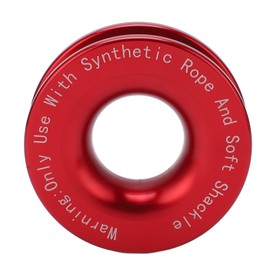 Winch Snatch Recovery Ring 41000lbs Breaking Strength for 7/16in 1/2in Soft Shackle with 3/16in 1/4in 3/8in Ropes Red
