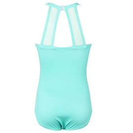 JOYSTREAM Gymnastics Leotards for Girls With Shorts Sparkly Ballet Dance Mesh Tank Activewear Pastel Green,8-9Years