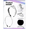 2 Pcs 70s Silver Disco Headband for Women, Halloween Costume,