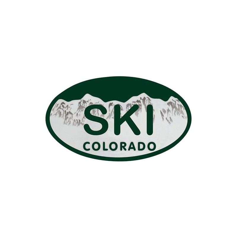 CafePress Ski Colo License Plate Oval Car Bumper Sticker