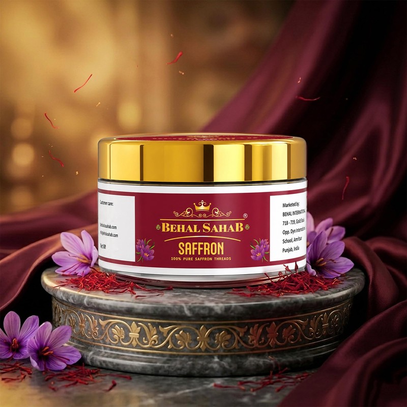 Behal Sahab 100% Pure Saffron - 0.106 oz (3 Gram),