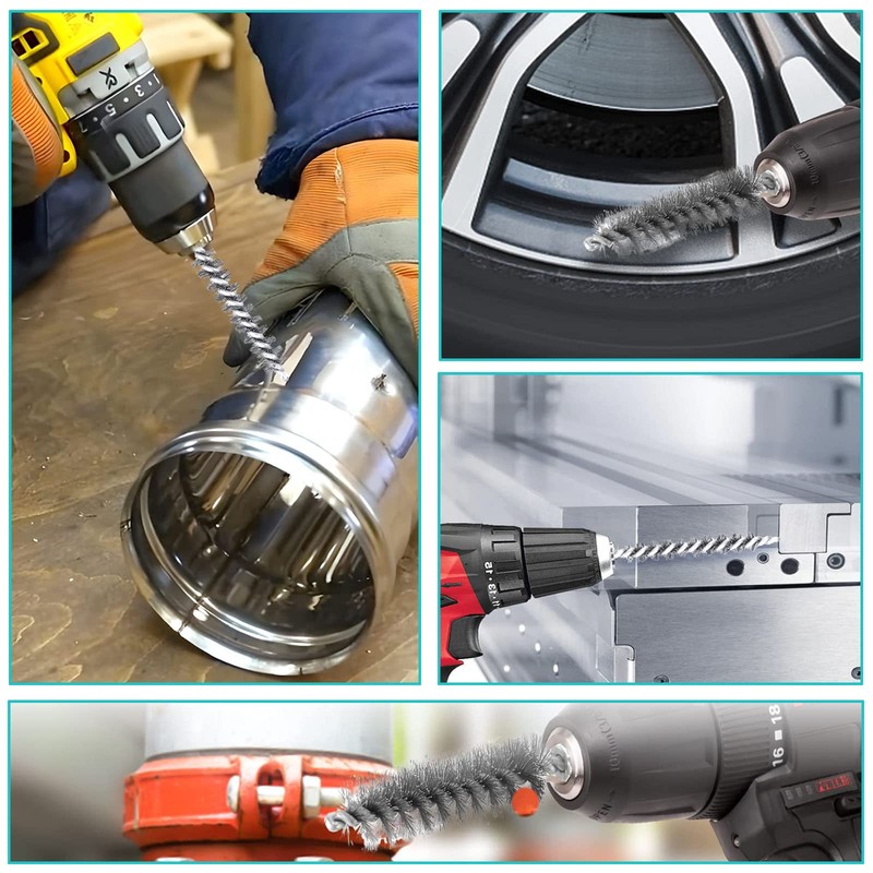 Pack of 6 Wire Brush Drill, Stainless Steel Cleaning Brush