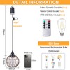 Hanging Pendant Lights, Battery Operated Outdoor Chandelier with Warm White