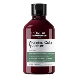 L'Óreal Professionnel Vitamino Color Spectrum | Shampoo matizador verde | Neutraliza los reflejos cálidos no deseados en cabello castaño oscuro y negr