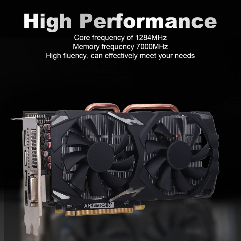 RX580 Game Graphics Card 8GB GDDR5 256BIT Low Noise Desktop