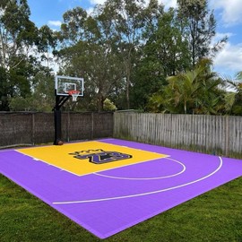 Outdoor Basketball Court Flooring - Basketball Construction Kit - Court Size: Samples (4 pieces of tiles)