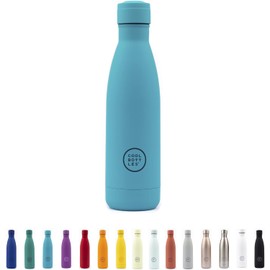 Cool Bottles - Trinkflasche aus Edelstahl - 500 ml - Vivid Turquoise - 26,5 x 8 cm -Thermische Kaltgetränke 36 Stunden und Heißgetränke 18 Stunden - Triple-Cool Technology - BPAFrei