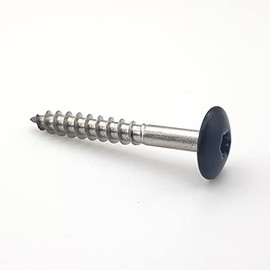 Facade Screws 4.8 x 38 mm RAL 9005 Dark Black Stainless Steel A2 Pack of 50
