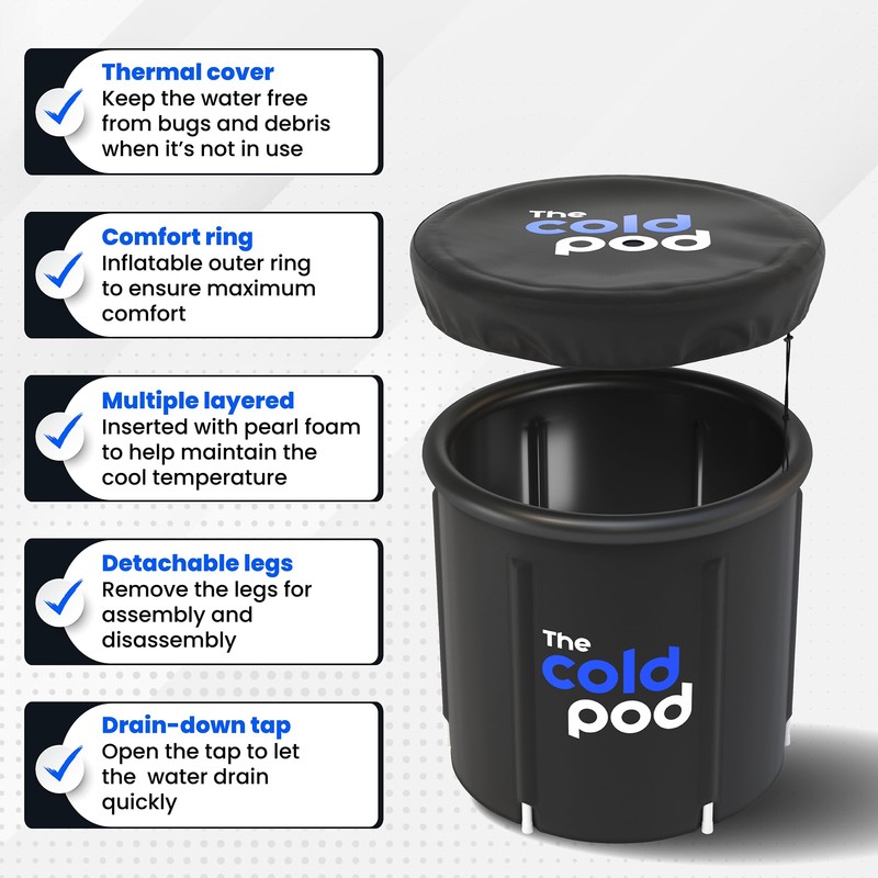 The Cold Pod Ice Bath Tub for Athletes with Cover: