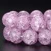 RUBYCA Round Crackle Druk Czech Crystal Pressed Glass Beads for