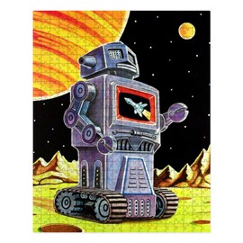 CafePress Space Robot Large Puzzle, 500 pcs.
