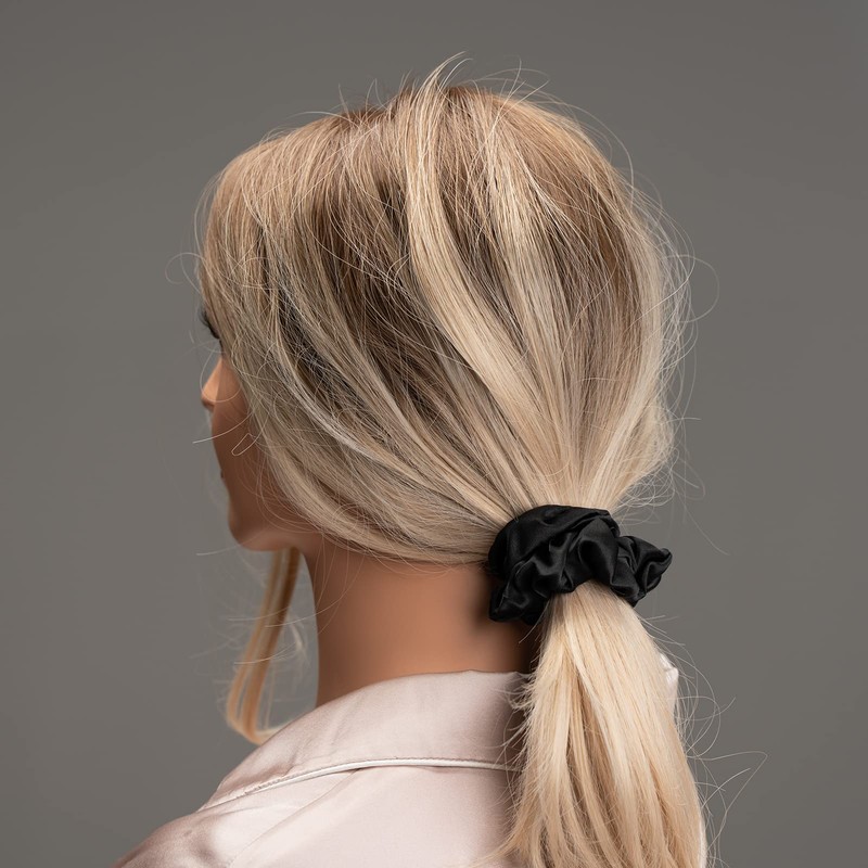Coleteros de seda para el cabello, 100% seda de morera,