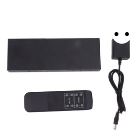 4X2 Matrix HD Output Splitter Aluminum Alloy 4 in 2 Out Matrix Switcher Portable Sound Output Switcher for Home Cinema 100‑240V EU