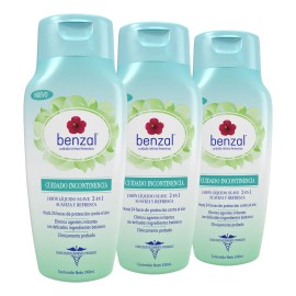 Jabón Íntimo Benzal 2 En 1 Cuidado Incontinencia 3pack