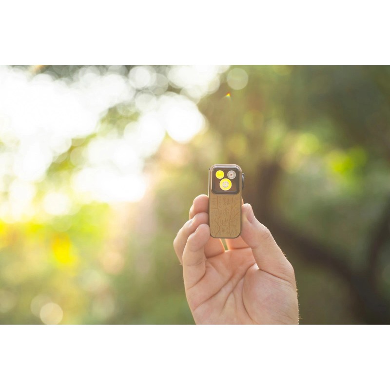 Olight Oclip Pro Ancient Script Flashlight, Flood/Spot/Red Light, 500 Lumens